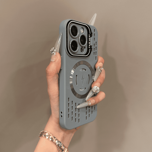 Sikkerhetsbeskyttelse i myk silikon med lynrask magnetisk lading Deksel for iPhone