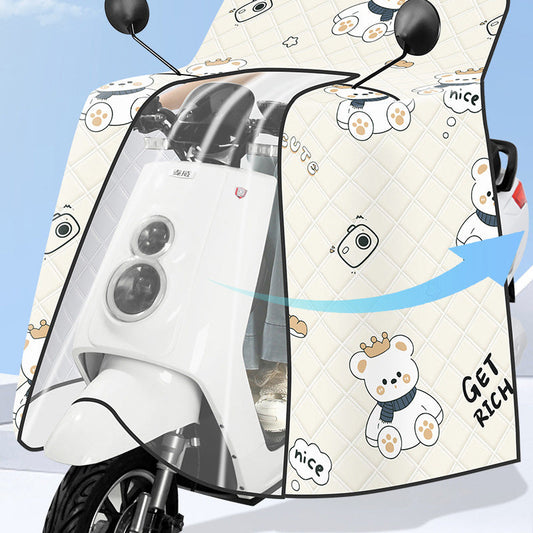 Sommer vanntett elektrisk motorsykkel vindskjerm dyne