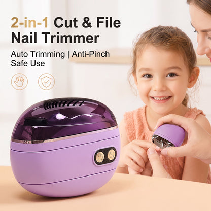 🔥TIDSBEGRENSET TILBUD🔥TrimPro™ 2-i-1 smart elektrisk negleklipper og -polerer for alle aldersgrupper 👨‍👩‍👧‍👦 💅