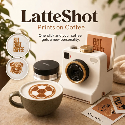 ☕ Kaffe latte art-maskin – 30 maler, rent mekanisk, enkel trykkbruk. Lag kafékunst hjemme på sekunder! ✨🎨