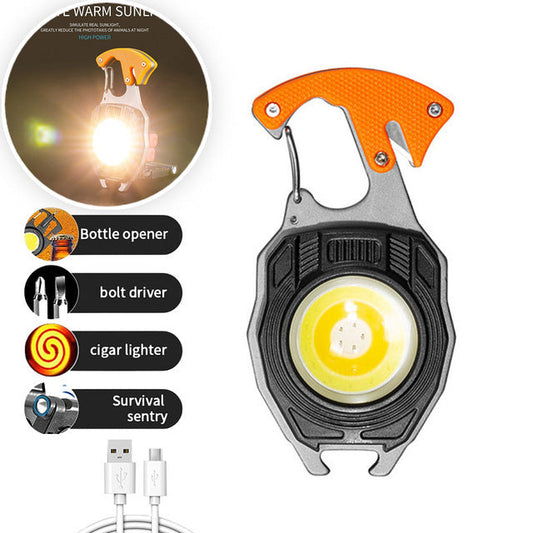 🔦🛡️ Mini-LED-nøkkelring til selvforsvar – supersterkt lys, strobemodus, USB-C – sikkerhet og belysning i ett! ✨