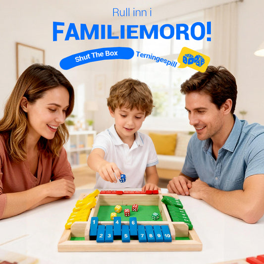 🔥MORSOMME FAMILIESPILL – Shut The Box brettspill🎲