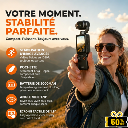 📸✨【Begrenset opplag – 50 % rabatt】 Lommekamera med vippbar skjerm – Ta perfekte selfies 📱💄 Del dem umiddelbart, uten behov for redigering✈️ gratis frakt