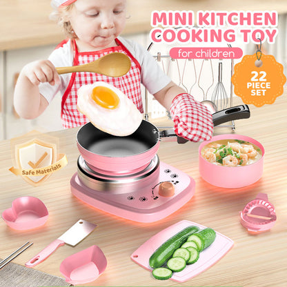🎁[Beste gave til barn]🍳Ekte matlagingsleker for barn – sett med 22 deler