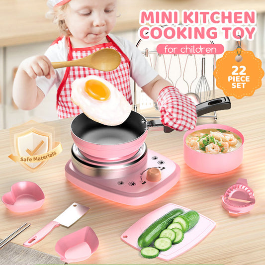 🎁[Beste gave til barn]🍳Ekte matlagingsleker for barn – sett med 22 deler