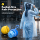 ☔ Lett vanntett regnjakke – bærbar og kompakt, passer i veske og bil. Beskytter mot plutselige regnbyger – perfekt til pendling og reiser! 🌧️💪