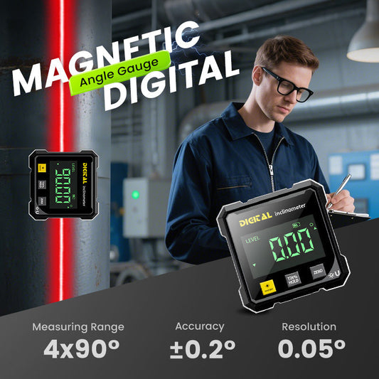 4-side magnetisk digital vinkelmåler med laser