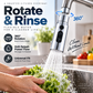 🚰 360° roterende kranforlenger – to spraymoduser, sprutfri, universal passform. Gjør kjøkkenvasken smartere! ✨💧
