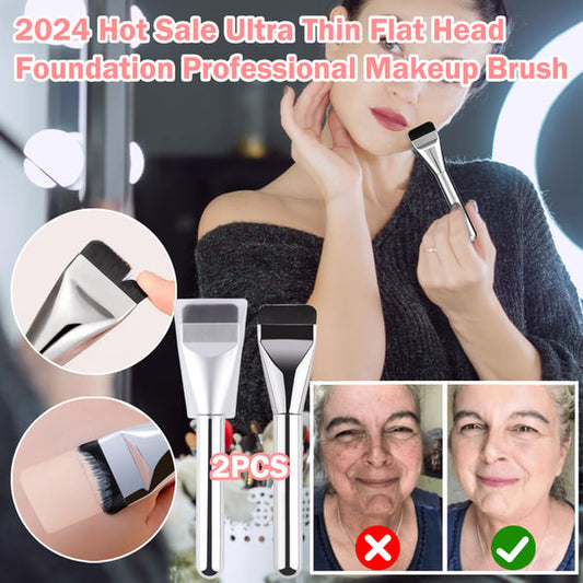 🔥2025 Ny ultratynn flat hodepensel for profesjonell sminke [💖Kjøp 1 få 1 gratis💖]