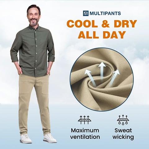 🔥VARMT SALG 50% RABATT🥰 MultiPants - slitesterke cargobukser med høy stretch og flere lommer