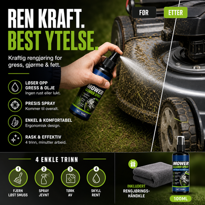 🌿50 % RABATT NÅ! ✨Kraftig rengjørings- og avfettingsmiddel for gressklippere – beskyttelse ved rengjøring og vedlikehold, fjerner smuss, usynlig beskyttende barriere for hage- og gressklipperutstyr