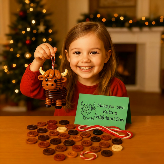 🎄 50 % RABATT NÅ! 🎨 DIY-knappedyrpynt – kreativt håndverkssett for barn, utvikler finmotorikk og kreativitet 🧵📦