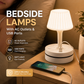 💡 Nattbordslampe med ladestasjon – 3/4 stikkontakter, 2 USB, 1 USB-C. Kabelorganisator og 3 lysfarger! 🔌✨