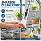 🚰 360° roterende kranforlenger – to spraymoduser, sprutfri, universal passform. Gjør kjøkkenvasken smartere! ✨💧