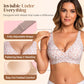 💖SISTE DAGS SALG 50 % RABATT💕Komfortable trådløse braletter for kvinner, sømløs dyp V-hals, hverdag-BH