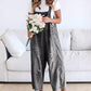 Søte Avslappede Jumpsuit med Knapper for Kvinner - Slitte Denim Snekkerbukse