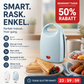 🥪 Multismørbrødpress – 520W, non-stick, 3 minutter til varm mat. Perfekt til frokost og snacks! 🔥✨