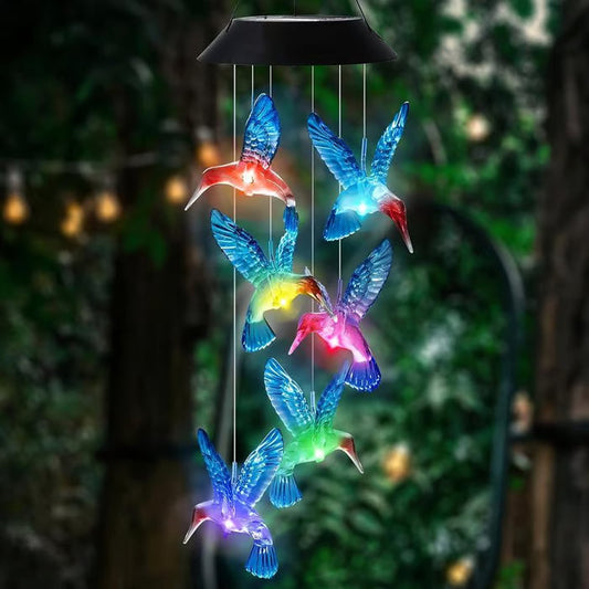 🦋 Forbedre hagen din - ✨Kreativ fugledesign solvindklokker