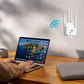 🎁 Siste dag med 50 % rabatt! 🔥 WiFi-forsterker 2026, 1200 Mbps dual-band (5 GHz/2,4 GHz), signalforsterker, dekker 930 m² og 50 enheter, repeater med Ethernet-port.