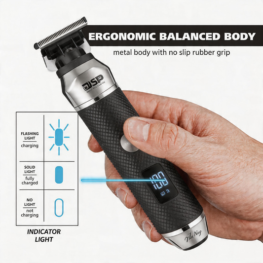 ⏳BEGRENSET TID: 50 % RABATT! 🏆Luxe 3-i-1 profesjonelt pleiesett for menn – trimmer med T-blad, foliebarbermaskin og nesetrimmer – med LED-display og USB-oppladbar