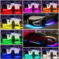 2025 bilchassis fleksible RGB vanntette LED-lysstrimler (4 stk.)
