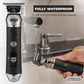 ⏳BEGRENSET TID: 50 % RABATT! 🏆Luxe 3-i-1 profesjonelt pleiesett for menn – trimmer med T-blad, foliebarbermaskin og nesetrimmer – med LED-display og USB-oppladbar