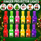 🌈 Mini fingerlys med projeksjon – lett og sikker, morsom for barn. Skap magiske skyggespill hjemme! 💪🧸