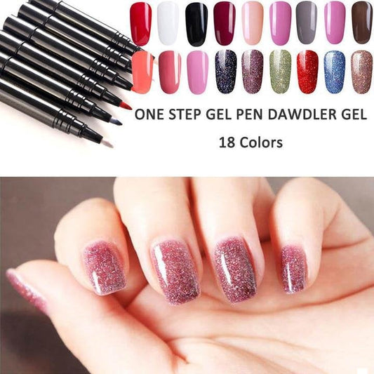 🎀🎁Kjøp 1 få 1 gratis 🎀🎁🎨One Step Neglegelpenn💅