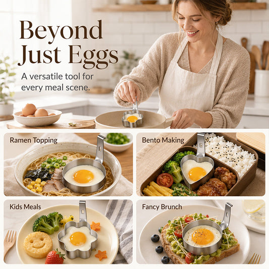 🍳 50 % RABATT I BEGRENSET TID! Eggringform i rustfritt stål 304, non-stick-form til stekte egg i ulike former til frokost