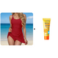 👙 BEGRENSET TILBUD: 50 % RABATT! 🌺 Badedrakt med skjørt og rynket design samt doble stropper – slanker magen, gir god støtte og tørker raskt ✨