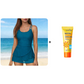 👙 BEGRENSET TILBUD: 50 % RABATT! 🌺 Badedrakt med skjørt og rynket design samt doble stropper – slanker magen, gir god støtte og tørker raskt ✨