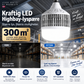 💡 Kjempe LED-pære 160mm – dobbel kjerne, 300m² dekning, E27, høy fargegjengivelse. Perfekt til store rom! ✨🔌