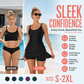 👙 BEGRENSET TILBUD: 50 % RABATT! 🌺 Badedrakt med skjørt og rynket design samt doble stropper – slanker magen, gir god støtte og tørker raskt ✨