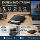 💿 Bærbar CD/DVD-brenner – plugg-og-spill, ingen ekstern driver. Kompakt, høy hastighet USB 2.0, støtter Windows, Mac og Linux – perfekt på reise! 🚀