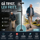 🦯 Multifunksjonell foldbar stokk for eldre – aluminium, LED-lys, alarmknapp, 4-punkts støtte. Justerbar høyde (33.9–38 tommer) – trygghet til fjells og på tur! 🔦🚨