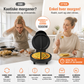 🍳 Dobbelsidig elektrisk grill – jevn steking uten snu, non-stick PTFE-belegg. Lag omelett, pannekaker og egg på få minutter – raskt og enkelt! ⏰💪