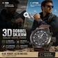 ⌚ Retro dual-display klokke – analog+digital, 8+ funksjoner (GMT, alarm, nedtelling). Vanntett 50m, slagfast – perfekt til hverdag og eventyr! ⏱️💪