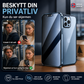 📱 Anti-spion mobildeksel – integrert personvernskjerm, herdet glass, metallramme. Beskytter mot innsyn – perfekt til offentlige steder! 🚇✨