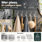 🧷 Selvklebende kroklist med 5 kroker – borrfri, gjenbrukbar, vanntett. Spar plass i kjøkken, bad og gang! 🛁🚪