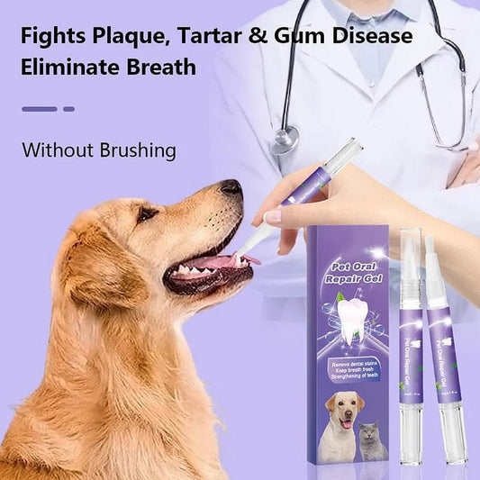 🥇KJØP 1 FÅ 1 GRATIS🔥Pet Oral Repair Gel Tannbørste 🐱🐶