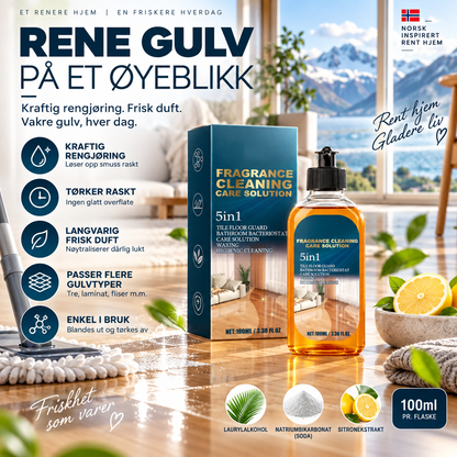 🌿 Skånsom gulvpleie – biodegraderbar, blank finish, passer alle tregulv. Enkel 3-trinns rengjøring! 💪🏠