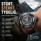 ⌚ Retro dual-display klokke – analog+digital, 8+ funksjoner (GMT, alarm, nedtelling). Vanntett 50m, slagfast – perfekt til hverdag og eventyr! ⏱️💪