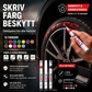 🖌️ Vanntett dekkmalingspenn – 12 farger, varer i 6–12 mnd. Perfekt til riper og design! 🚗✨