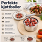 🍖 Kjøttbollformer i 304 stål – 6/12 hull, ensartede boller, enkel å bruke og rengjøre! 🔪✨
