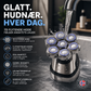 🪒 Hodebarberer med 7 flytende blader – IPX6, LCD, 5 utskiftbare blader. Våt- og tørrbarbering! 🔋✨