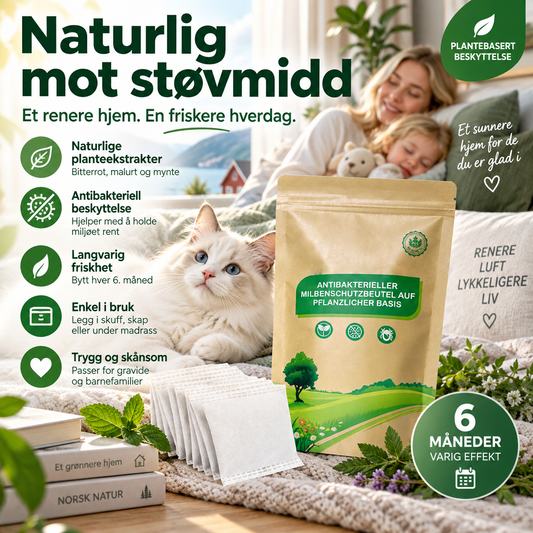 🌿 Naturlig middpose med urter – antibakteriell, langvarig frisk duft. Trygg for gravide og babyer! 🛡️✨