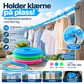 🧺 Vindtett klessnor for reise – 5/8/10 m, S-kroker i stål, kompakt. Perfekt for camping og hotell! ✨🧳
