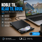 💿 Bærbar CD/DVD-brenner – plugg-og-spill, ingen ekstern driver. Kompakt, høy hastighet USB 2.0, støtter Windows, Mac og Linux – perfekt på reise! 🚀