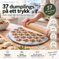 🥟 Dumplingform – lager 37 dumplings samtidig, mattrygg ABS/aluminium. Spar tid og ha det gøy med familien! ✨👨‍👩‍👧