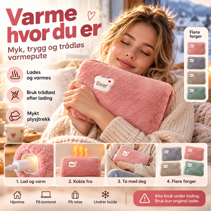 ♨️ Elektrisk varmepute-flaske – rask oppvarming, komfortabelt trekk, bærbar. Ideell for kalde kvelder på sofaen! 💪🛋️